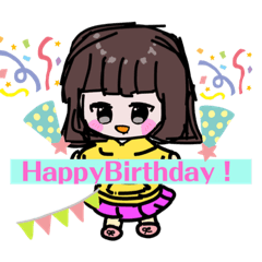 [LINEスタンプ] かわいい女の子のお話スタンプ