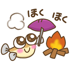 [LINEスタンプ] ゆけ！秋だね、めだかちゃん