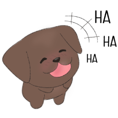 [LINEスタンプ] かわいいチョコレートのラブラドール犬