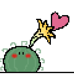 [LINEスタンプ] 動く！カクっとサボテン