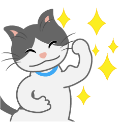 [LINEスタンプ] 表情豊かな灰色猫と茶色うさぎの画像（メイン）