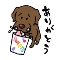 [LINEスタンプ] 困り顔のチョコラブ