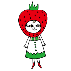 [LINEスタンプ] いちごむすめのスタンプ