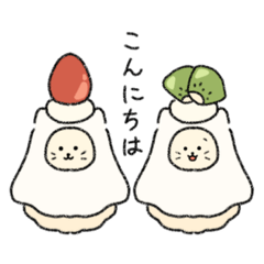 [LINEスタンプ] ゆるっと動物の和菓子屋さん