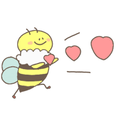 [LINEスタンプ] 【Happiness】赤い靴のミツバチ