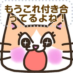 [LINEスタンプ] 【書き込める】はちわれ猫の色々な顔♪恋猫