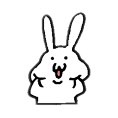 [LINEスタンプ] やせたいうさぎ