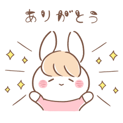 [LINEスタンプ] うさぎのみちゃん《毎日使えるスタンプ》