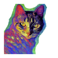 [LINEスタンプ] 猫の油絵スタンプ ver1