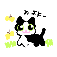 [LINEスタンプ] ハチワレ 日常会話