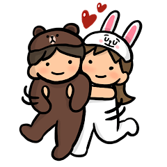 [LINEスタンプ] すーちゃんときーくん×BROWN第二弾