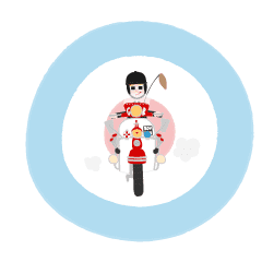 [LINEスタンプ] 動く！scooters！