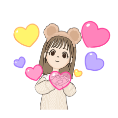 [LINEスタンプ] くまくましゃんスタンプ