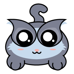 [LINEスタンプ] かわいい灰色の猫のステッカー