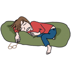 [LINEスタンプ] メガネ女史の日常