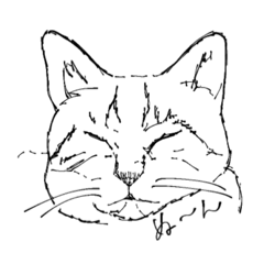 [LINEスタンプ] 線画猫