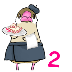 [LINEスタンプ] めんこい文鳥2 食べ物といっしょ