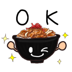 [LINEスタンプ] 丼物ズ