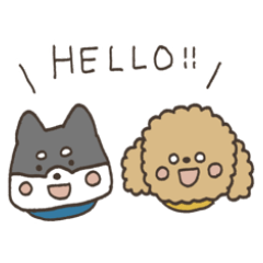 [LINEスタンプ] 黒柴とトイプーの気持ち