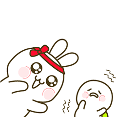 [LINEスタンプ] 情熱ウサギとぼんやりしたカメ。