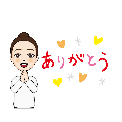 [LINEスタンプ] シンプルおだんごヘア1