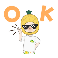 [LINEスタンプ] ぶたパイナップル隊長