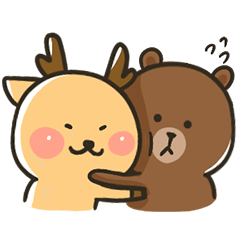 [LINEスタンプ] バンビと BROWN ＆ FRIENDS の日常-日本語版