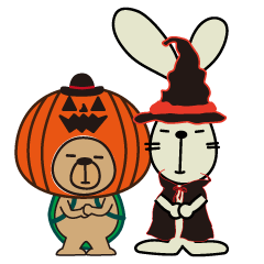 [LINEスタンプ] ネジうさぎとカメっくま