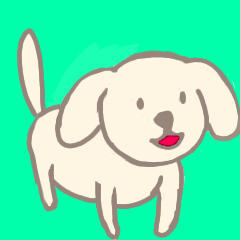 [LINEスタンプ] 白犬の動くスタンプ