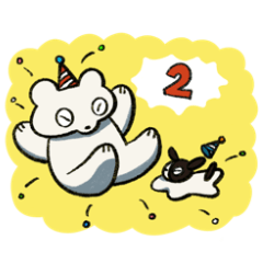 [LINEスタンプ] くますけといぬちゃん2