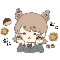 [LINEスタンプ] ちびちび女の子