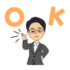 [LINEスタンプ] 毎日理系メガネ男子（ジャケット）