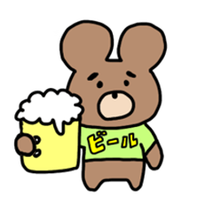 [LINEスタンプ] ビールと共に暮らすクマ(ビアーベアー)