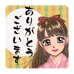 [LINEスタンプ] 和風乙女の16スタンプ便利に可憐な日常便利