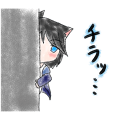 [LINEスタンプ] クレヨン猫耳スタンプ