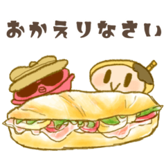 [LINEスタンプ] たこのパン屋さん3(たくさんサンドイッチ)