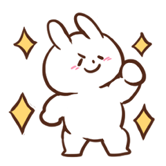 [LINEスタンプ] 白うさぎのウタロー