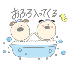 [LINEスタンプ] ゆるーい犬の2匹