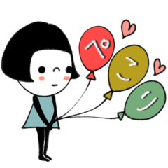 [LINEスタンプ] mottoの大人ぱっつんボブ♡ハート