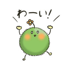 [LINEスタンプ] 花に寄生されたマリモちゃん(日常)