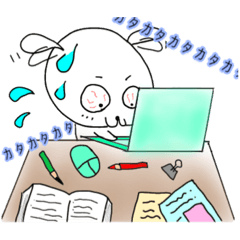 [LINEスタンプ] デスクのぷんた